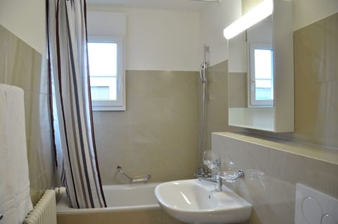 Apartment, 1 Bedroom | Bathroom | Shower, free toiletries, hair dryer, towels