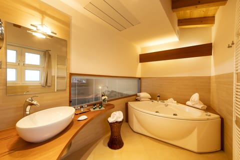 Premium Suite | Bathroom | Hair dryer, bathrobes, slippers, bidet