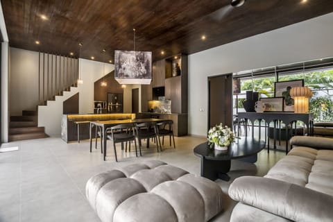 Deluxe Villa, 3 Bedrooms, Bathtub, Pool View | Living area | 32-inch flat-screen TV with digital channels