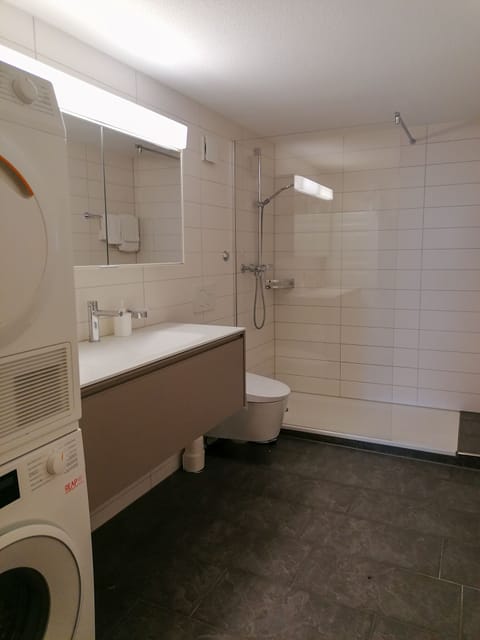 Studio Suite | Bathroom | Hair dryer, towels, soap, shampoo