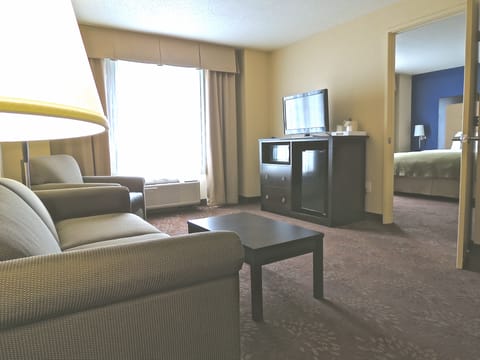 Suite, 1 Bedroom | Living room | 32-inch flat-screen TV with cable channels, TV