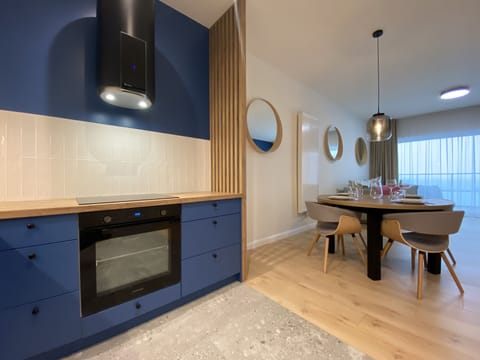 Deluxe Apartment, Lake View | Private kitchen | Mini-fridge, oven, stovetop, dishwasher