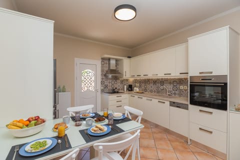 Dina Apartment Argostoli 1 | Private kitchen | Oven, cookware/dishes/utensils