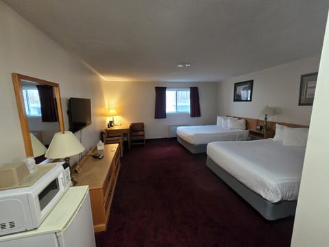 Room, 2 Queen Beds, Non Smoking, Pool Access | Desk, blackout drapes, iron/ironing board, free WiFi