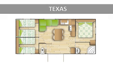 Mobil home TEXAS ECO 8 personnes | Floor plan