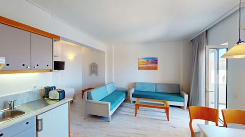 Family Apartment, 1 Bedroom, Courtyard Area | In-room safe, blackout drapes, soundproofing, free WiFi