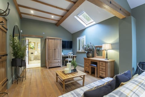 Honeymoon Studio Suite, 1 King Bed with Sofa bed, Refrigerator | Living area | Toys