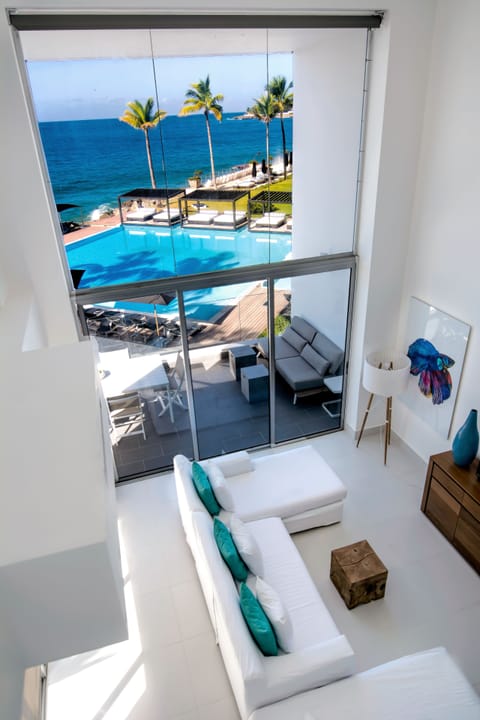 Suite, 2 Bedrooms, Balcony, Ocean View | Living area | Flat-screen TV