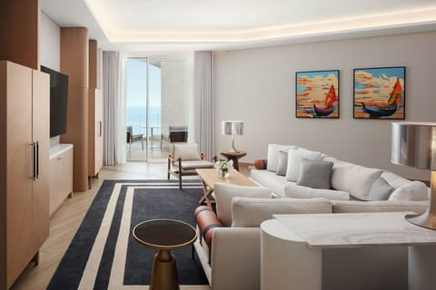 Suite, 2 Bedrooms, Non Smoking, Ocean View (Balcony) | Living room | 65-inch LED TV with satellite channels