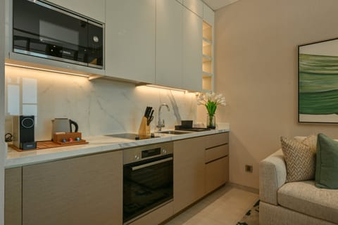 Apartment, 2 Bedrooms, Sea View | Private kitchen | Coffee/tea maker