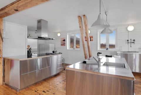 Full-size fridge, microwave, oven, stovetop