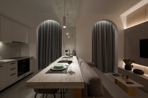 Premium Apartment | Living area | 43-inch Smart TV with cable channels