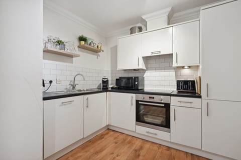 Classic Apartment | Private kitchen | Full-size fridge, microwave, oven, stovetop