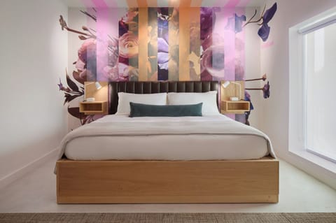 Room #9 DISJOINTED BLOOM | Premium bedding, pillowtop beds, minibar, in-room safe