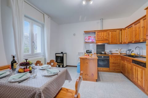 Family Apartment, 3 Bedrooms, Mountainside (Zio Enry Terrace Apartment Orta Lake) | Private kitchen | Fridge, microwave, oven, stovetop