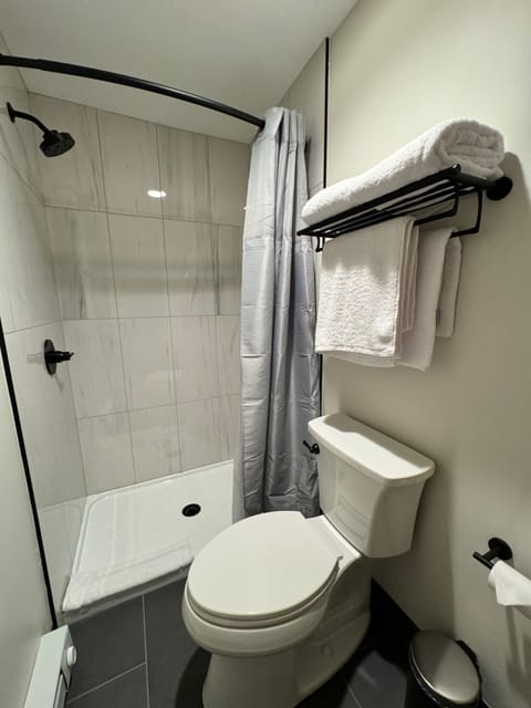 Standard Studio, 2 Queen Beds, Courtyard View | Bathroom | Designer toiletries, hair dryer, towels, soap