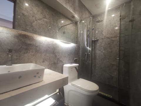 Business Triple Room | Bathroom | Shower, rainfall showerhead, free toiletries, hair dryer