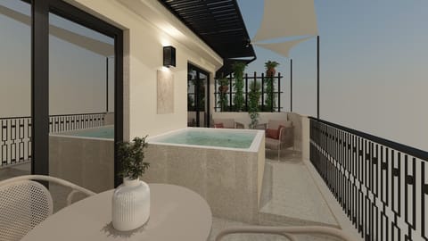 Maison Suite with Balcony and Hot tub | Terrace/patio