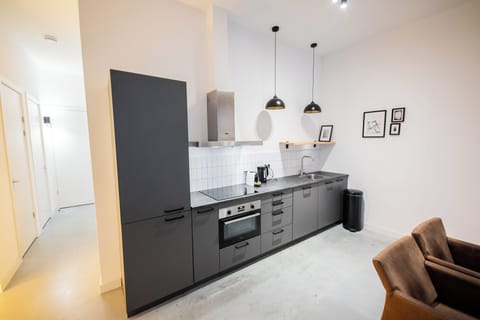 Apartment | Private kitchen | Full-size fridge, microwave, oven, dishwasher