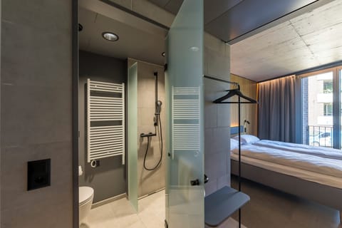 Standard Double Room | Bathroom | Shower, hair dryer, towels, soap