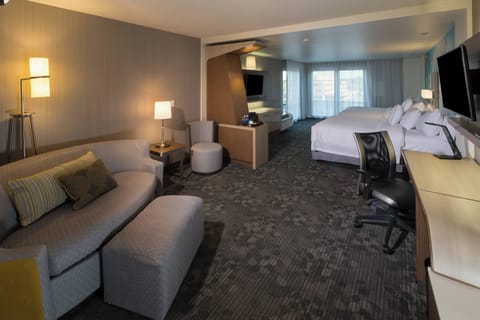 Suite, Multiple Beds, Non Smoking | In-room safe, desk, blackout drapes, iron/ironing board