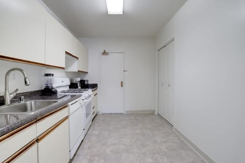 Business Apartment, Balcony, City View | Private kitchen | Fridge, microwave, oven, dishwasher