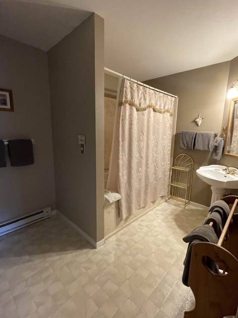 Family Suite | Bathroom | Combined shower/tub, free toiletries, hair dryer, towels