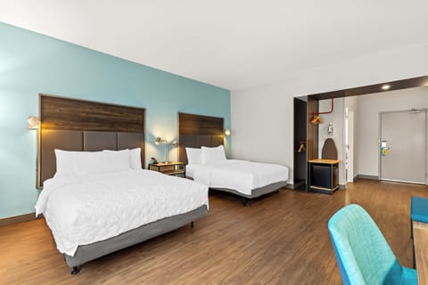 Room, 2 Queen Beds, Accessible, Bathtub | Desk, laptop workspace, blackout drapes, iron/ironing board