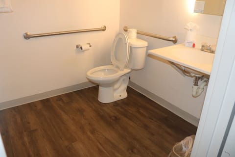 Room, 1 Queen Bed, Accessible, Non Smoking (Mobility) | Bathroom | Combined shower/tub, towels