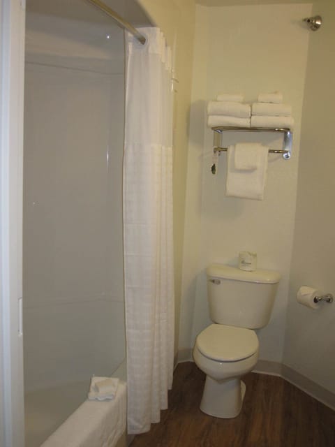 Combined shower/tub, deep soaking tub, hydromassage showerhead