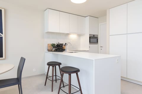 Deluxe Apartment, 2 Bedrooms, Kitchen, City View | Private kitchen | Full-size fridge, microwave, oven, stovetop