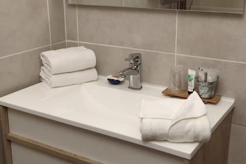 Superior Triple Room | Bathroom | Shower, free toiletries, hair dryer, towels