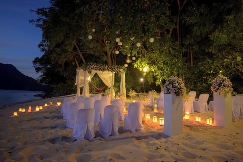 Outdoor wedding area