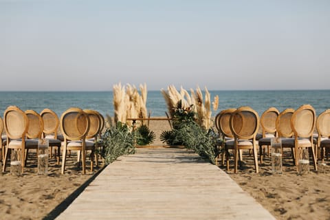 Outdoor wedding area