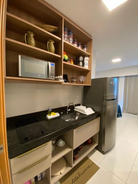 Apartment, Ground Floor | Private kitchen | Fridge, microwave, stovetop, toaster