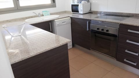 Apartment, 2 Bedrooms, Terrace | Private kitchenette | Full-size fridge, microwave, oven, stovetop