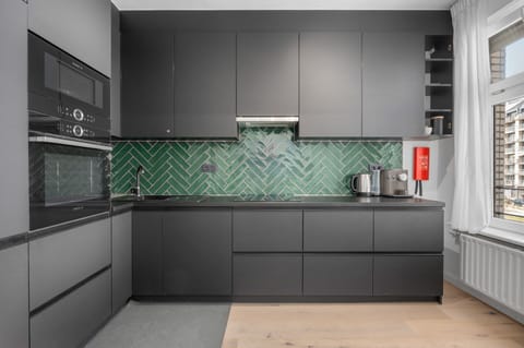 Apartment | Private kitchen | Electric kettle, toaster, highchair