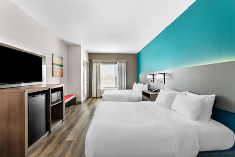 Suite, Multiple Beds, Accessible, Non Smoking | Premium bedding, desk, blackout drapes, iron/ironing board