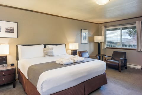 1 King Bed with Air Conditioning (No Pets Allowed) | Egyptian cotton sheets, hypo-allergenic bedding, iron/ironing board