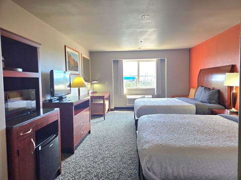 Double Room, 2 Queen Beds | Iron/ironing board, bed sheets