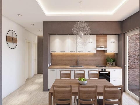 Apartment (Two Bedroom Apartment with Balcony A2) | Private kitchen | Fridge