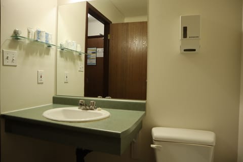 Combined shower/tub, free toiletries, hair dryer, towels