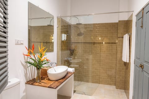 Superior Double Room | Bathroom | Shower, hydromassage showerhead, free toiletries, hair dryer