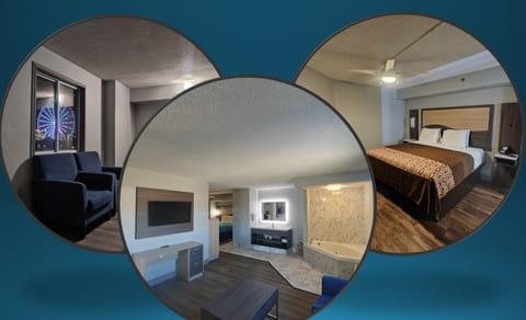 Deluxe King Suite with Jacuzzi | Iron/ironing board, free WiFi, bed sheets