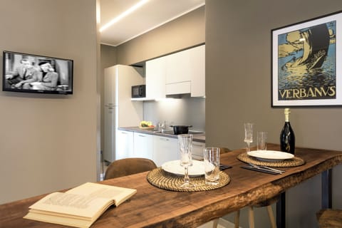 Comfort Apartment | Private kitchen | Full-size fridge, microwave, stovetop, dishwasher