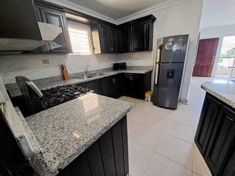 Family Apartment, City View | Private kitchen | Fridge, microwave, oven, stovetop