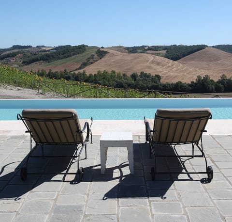 Outdoor pool, open 8:30 AM to 8:00 PM, sun loungers