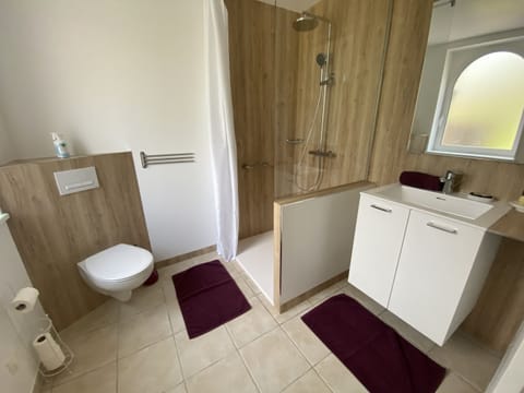 Double or Twin Room, Garden View | Bathroom | Shower, hair dryer, towels, soap