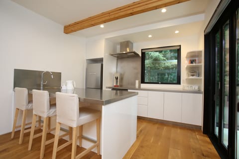 Chalet, 4 Bedrooms, Balcony, Garden View | Private kitchen | Electric kettle, toaster