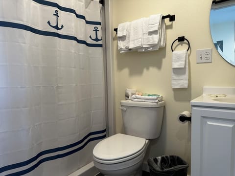 Studio, 1 Queen Bed, Non Smoking | Bathroom | Shower, hair dryer, towels, soap